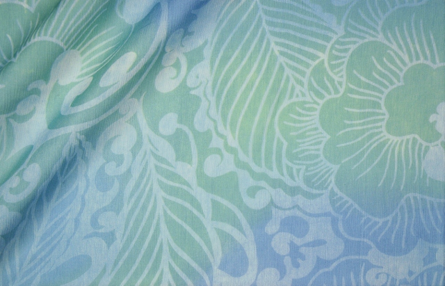 Chiffon Georgette Crinkle Silk Fabric Print 5206