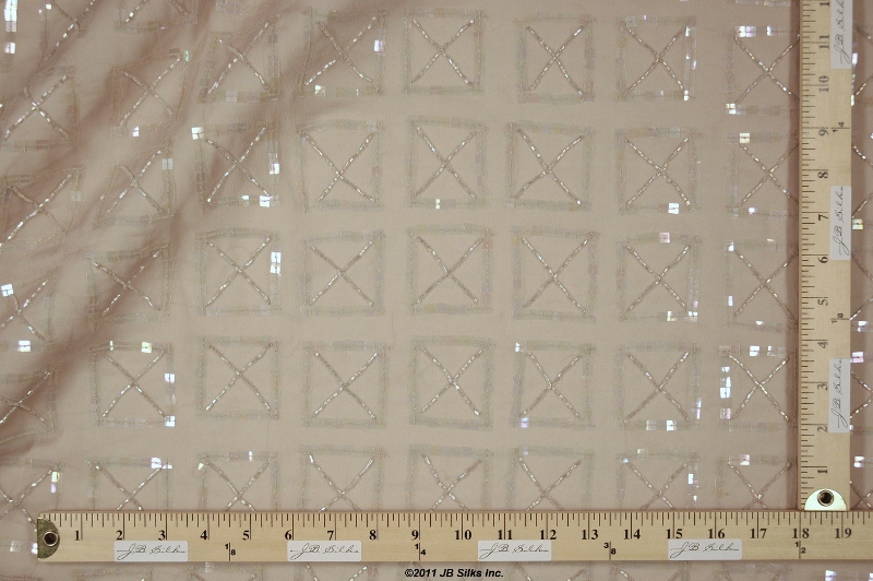 beaded silk fabric