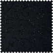 Embroidered Beaded Silk Chiffon Fabric JB1018 color 199 Black by JB Silks
