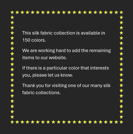 More Silk Fabrics Coming Soon 150 colors by JB Silks