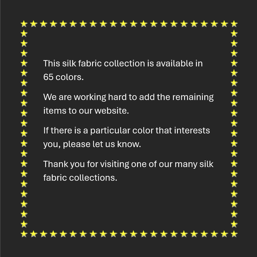More Silk Fabrics Coming Soon 65 colors by JB Silks