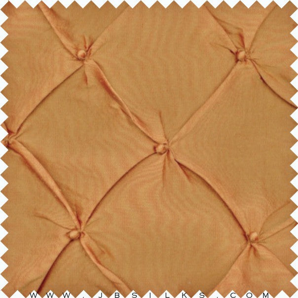 Novelty Button Tucks Silk Yarn Dyed Shantung Doupioni Fabric JB264 color 4031 Fire by JB Silks