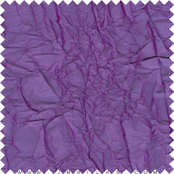 Novelty Crushed Silk Yarn Dyed Shantung Doupioni JB265 color 753 Violet Petal shot with Magenta by JB Silks