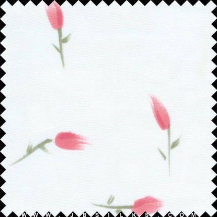 Novelty Hand Painted Silk Gazar Fabric JB238 color 629 Strawberry Pink by JB Silks
