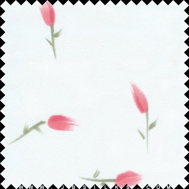 Novelty Hand Painted Silk Gazar Fabric JB238 color 629 Strawberry Pink by JB Silks
