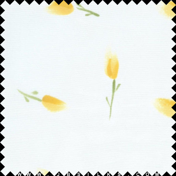 Novelty Hand Painted Silk Gazar Fabric JB238 color 717 Cream by JB Silks