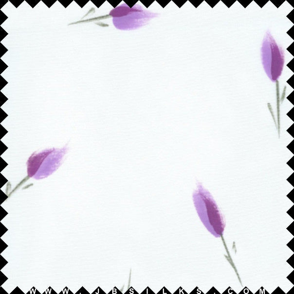 Novelty Hand Painted Silk Gazar Fabric JB238 color 753 Violet Petal by JB Silks