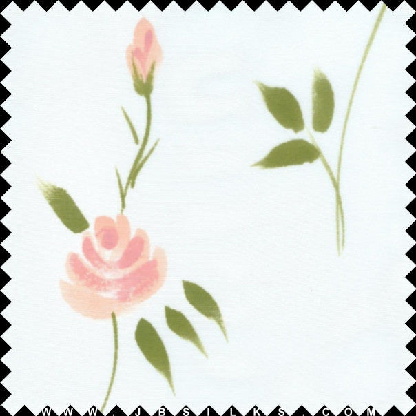 Novelty Hand Painted Silk Gazar Fabric JB239 color 611 Light Pink by JB Silks