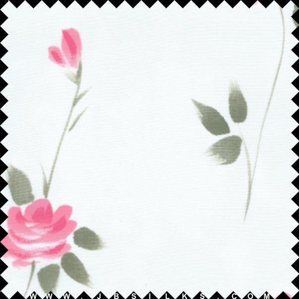 Novelty Hand Painted Silk Gazar Fabric JB239 color 629 Strawberry Pink by JB Silks