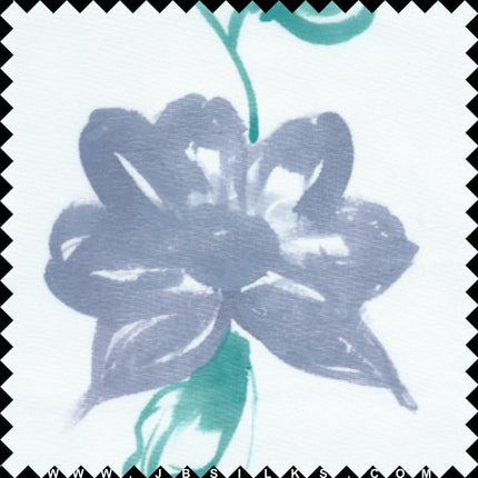 Novelty Hand Painted Silk Gazar Fabric JB240 color 634 Cornflower Blue by JB Silks