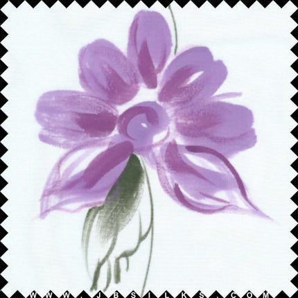 Novelty Hand Painted Silk Gazar Fabric JB240 color 753 Violet Petal by JB Silks