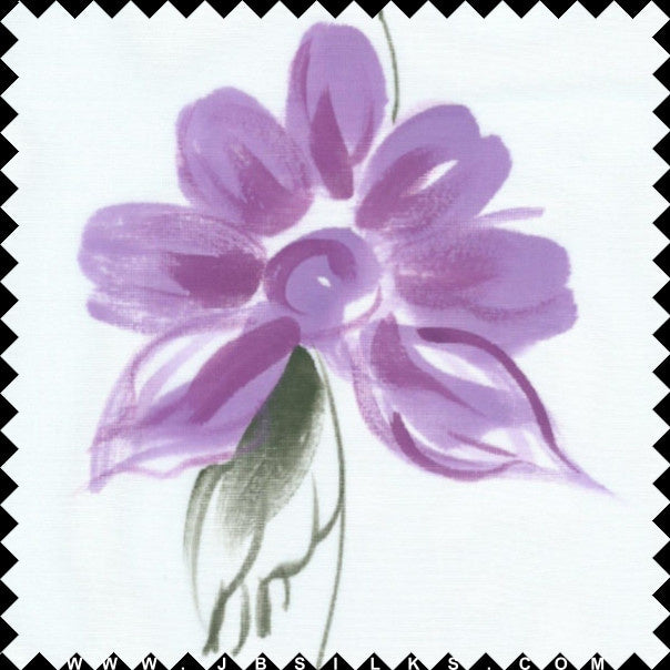 Novelty Hand Painted Silk Gazar Fabric JB240 color 753 Violet Petal by JB Silks