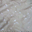 Beaded Sequined Silk Chiffon Georgette Fabric JB96 color Sandstone Beige by JB Silks