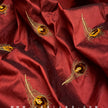 Novelty Embroidered Silk Yarn Dyed Shantung Doupioni Fabric JB260 Sceptre Red by JB Silks