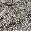 Printed Silk Chiffon Fabric 5196 Black & Cloud Cream by JB Silks