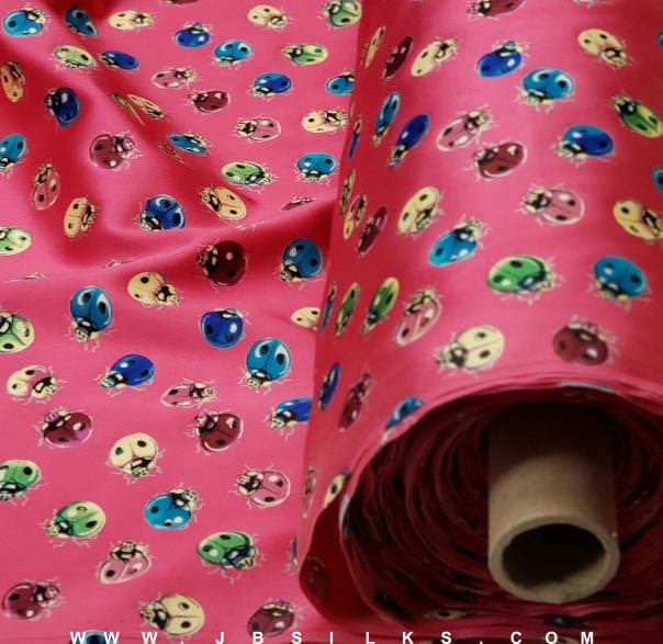 Printed Stretch Silk Charmeuse Satin Fabric 5169 by JB Silks