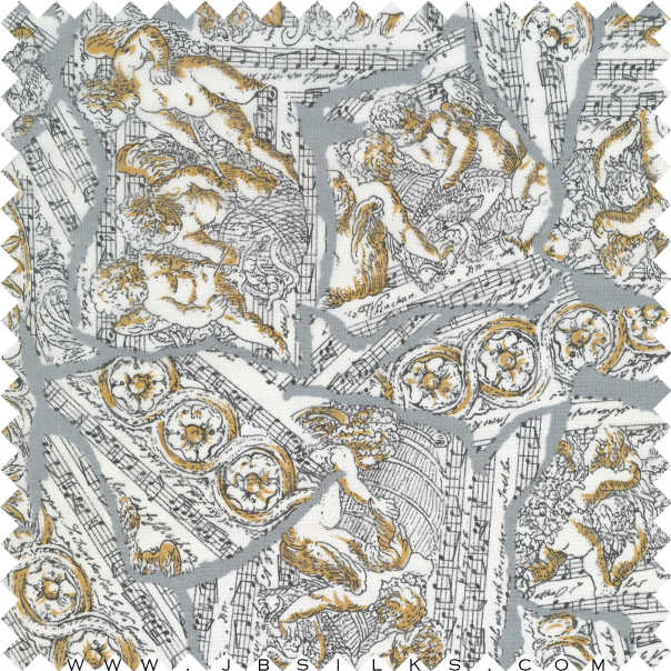Printed Silk Chiffon Fabric 465A by JB Silks