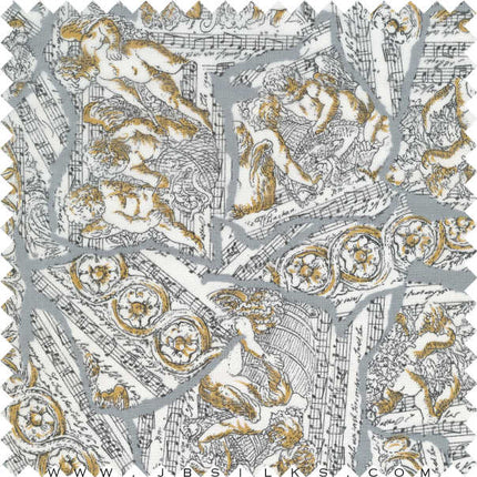 Printed Silk Chiffon Fabric 465A by JB Silks