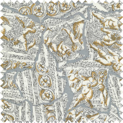 Printed Silk Chiffon Fabric 465B by JB Silks