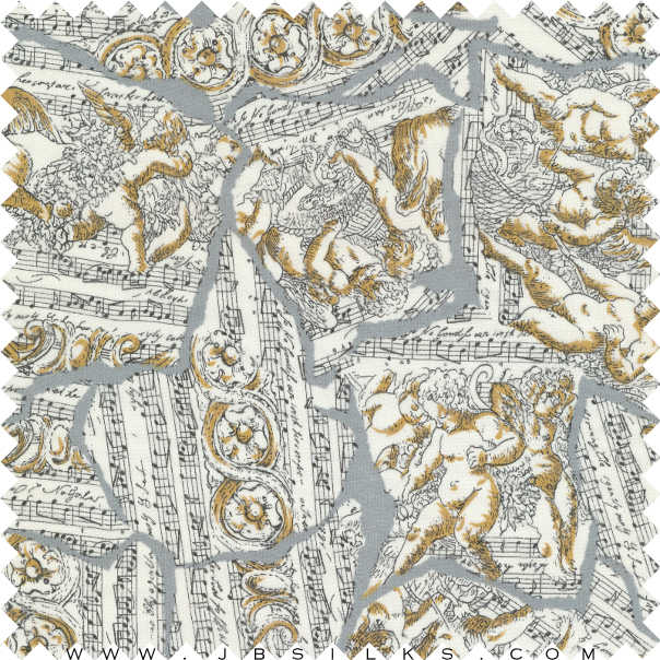 Printed Silk Chiffon Fabric 465B by JB Silks