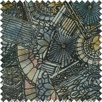 Printed Silk Chiffon Fabric 469 by JB Silks
