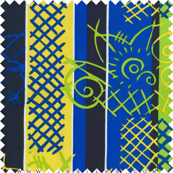 Printed Silk Habotai Fabric 570 by JB Silks