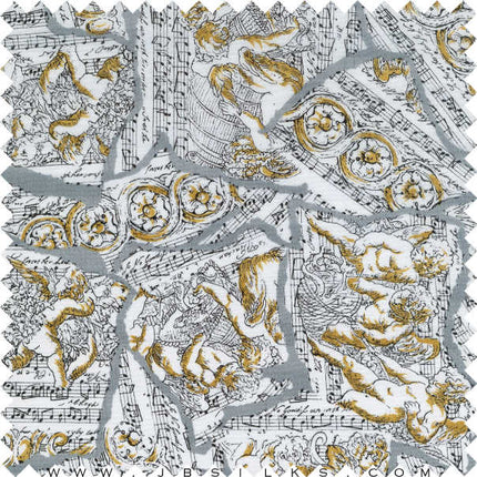 Printed Silk Jacquard Fabric 464C by JB Silks