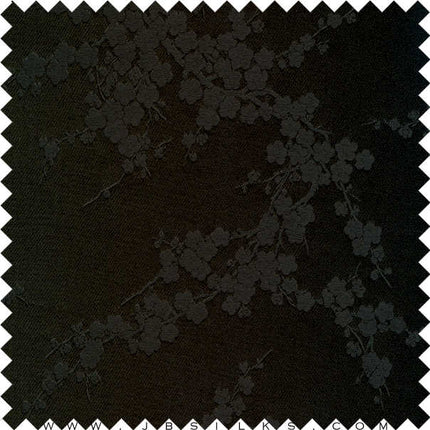 Silk Brocade Fabric 1080 color 199 Black by JB Silks