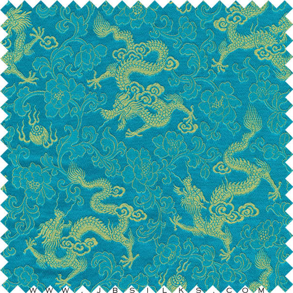 Silk Brocade Fabric 1510 color 515G by JB Silks
