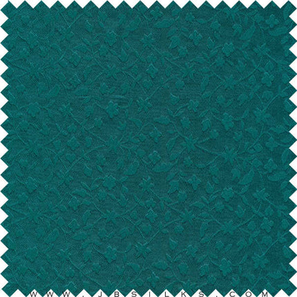 Silk Brocade Fabric 3261 color 632 Peacock by JB Silks