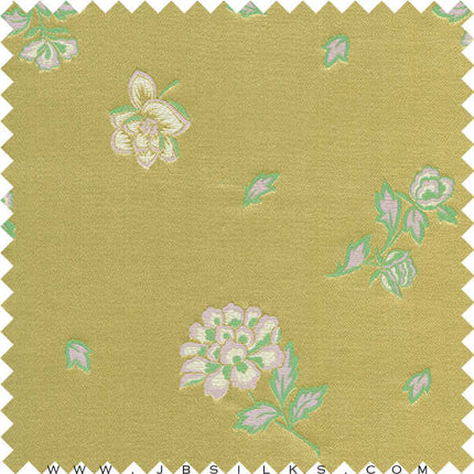 Silk Brocade Fabric 3296 color 438 narrow width by JB Silks