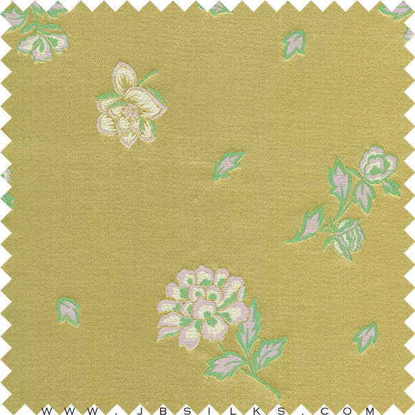 Silk Brocade Fabric 3296 color 438 narrow width by JB Silks