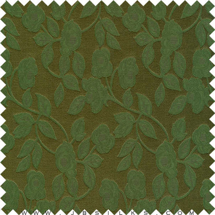 Silk Brocade Fabric 3303 color 237 Olive Green by JB Silks