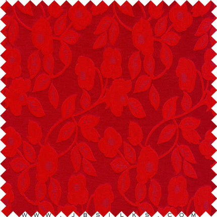 Silk Brocade Fabric 3303 color 320 Red by JB Silks