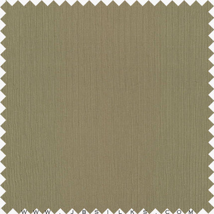 Silk Crinkle Fabric 815 color 532 Khaki by JB Silks