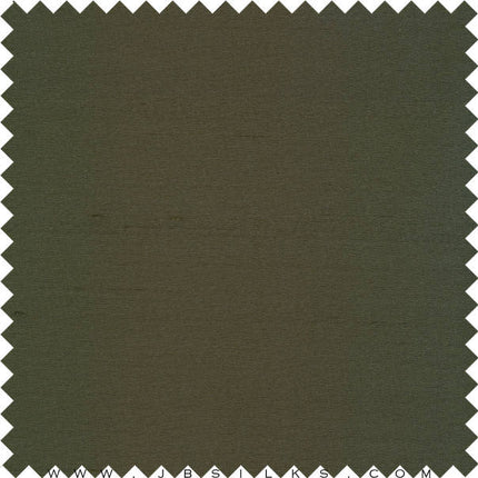Silk Wool Mikado Shantung Fabric 872 color 789 Dark Moss Green by JB Silks