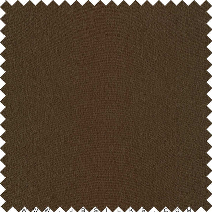 Sueded Silk Heavy Crepe Fabric 9435 color 690 Chocolate Brown by JB Silks