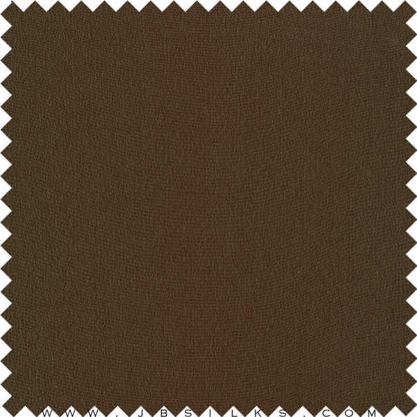 Sueded Silk Heavy Crepe Fabric 9435 color 690 Chocolate Brown by JB Silks