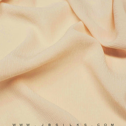 Crinkle Silk Fabric 815 color 605 Peach Fuzz by JB Silks