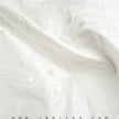 Embroidered Silk Yarn Dyed Shantung Doupioni Fabric JB135 color 100 White by JB Silks