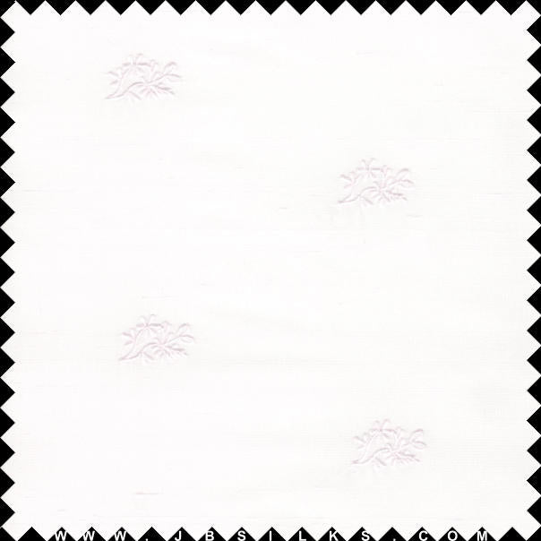 Embroidered Silk Yarn Dyed Shantung Doupioni Fabric JB63 color 101 Light Ivory by JB Silks