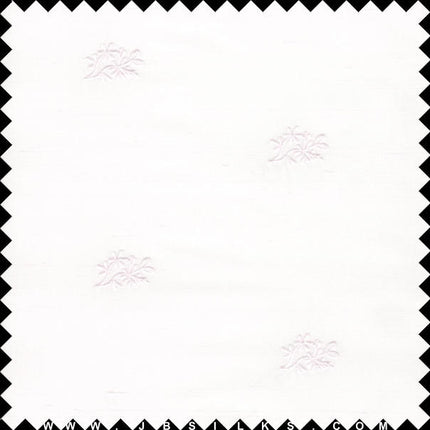 Embroidered Silk Yarn Dyed Shantung Doupioni Fabric JB63 color 101 Light Ivory by JB Silks