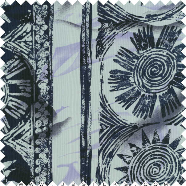 Printed Silk Broadcloth Fabric 261 by JB Silks view A