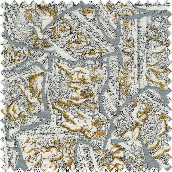 Printed Silk Broadcloth Fabric 464B by JB Silks