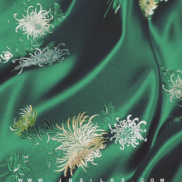 Silk Brocade Fabric 1085 color 458 width by JB Silks