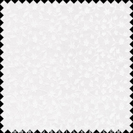 Silk Brocade Fabric 3261 color 100 White by JB Silks