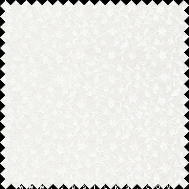 Silk Brocade Fabric 3261 color 101 Light Ivory by JB Silks