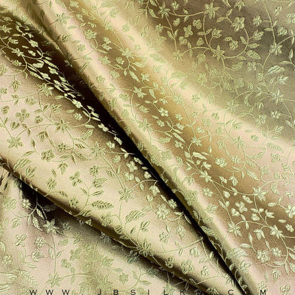 Silk Brocade Fabric 3261 color 503 Sandstone Beige by JB Silks