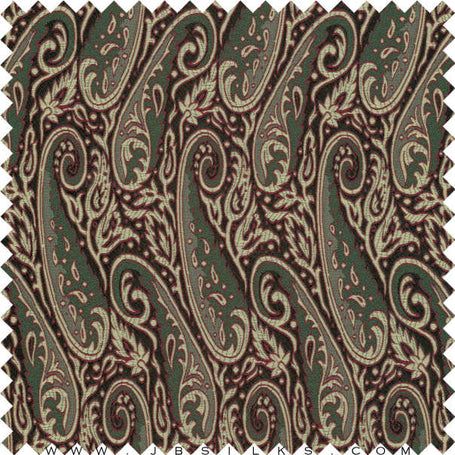 Silk Brocade Fabric 3295 color 456 narrow width by JB Silks
