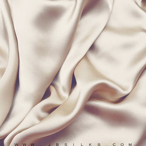 Silk Crepe Back Satin Fabric 19 momme color 601 Champagne Toast wide width by JB Silks
